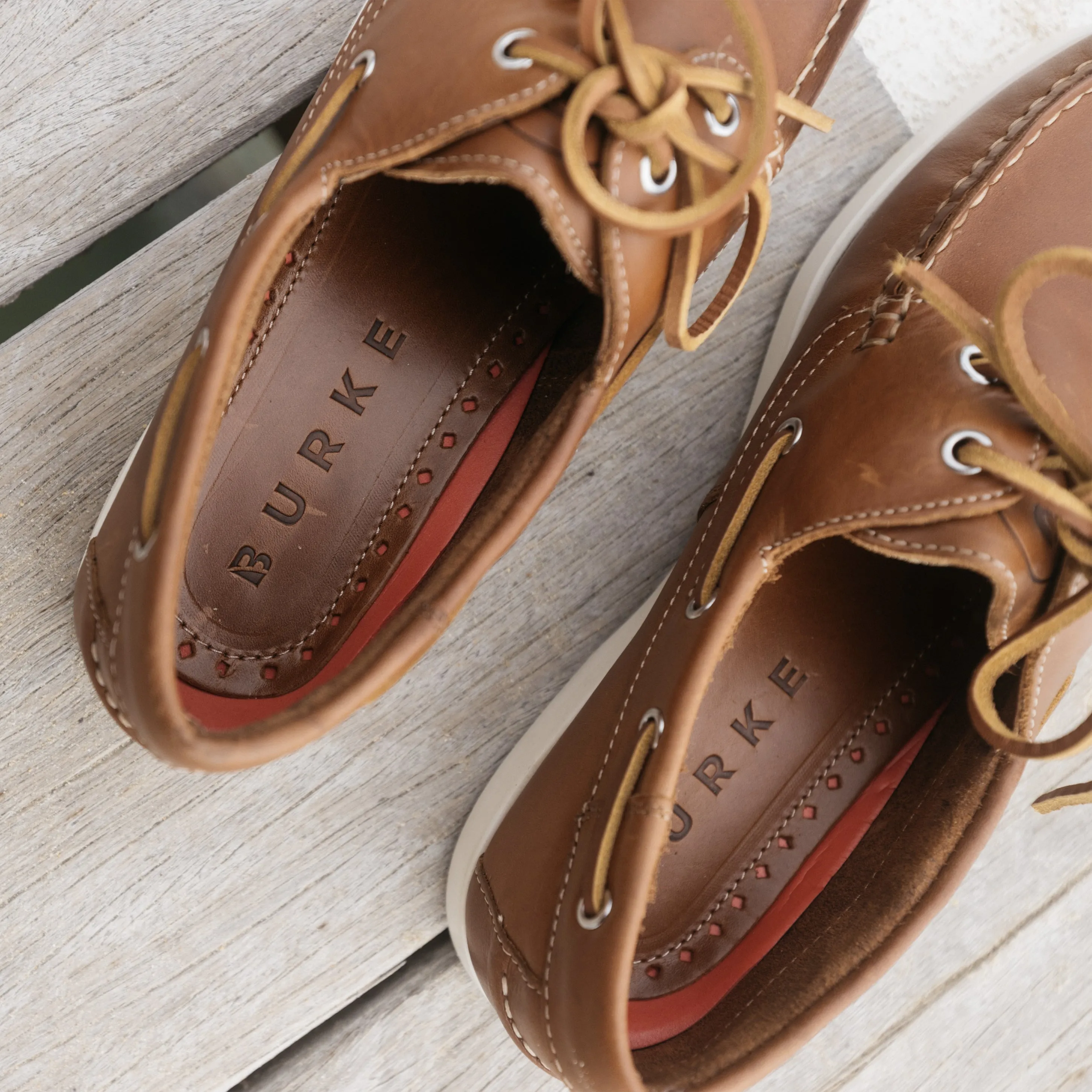 Flinders Leather Deck Shoe - Tan