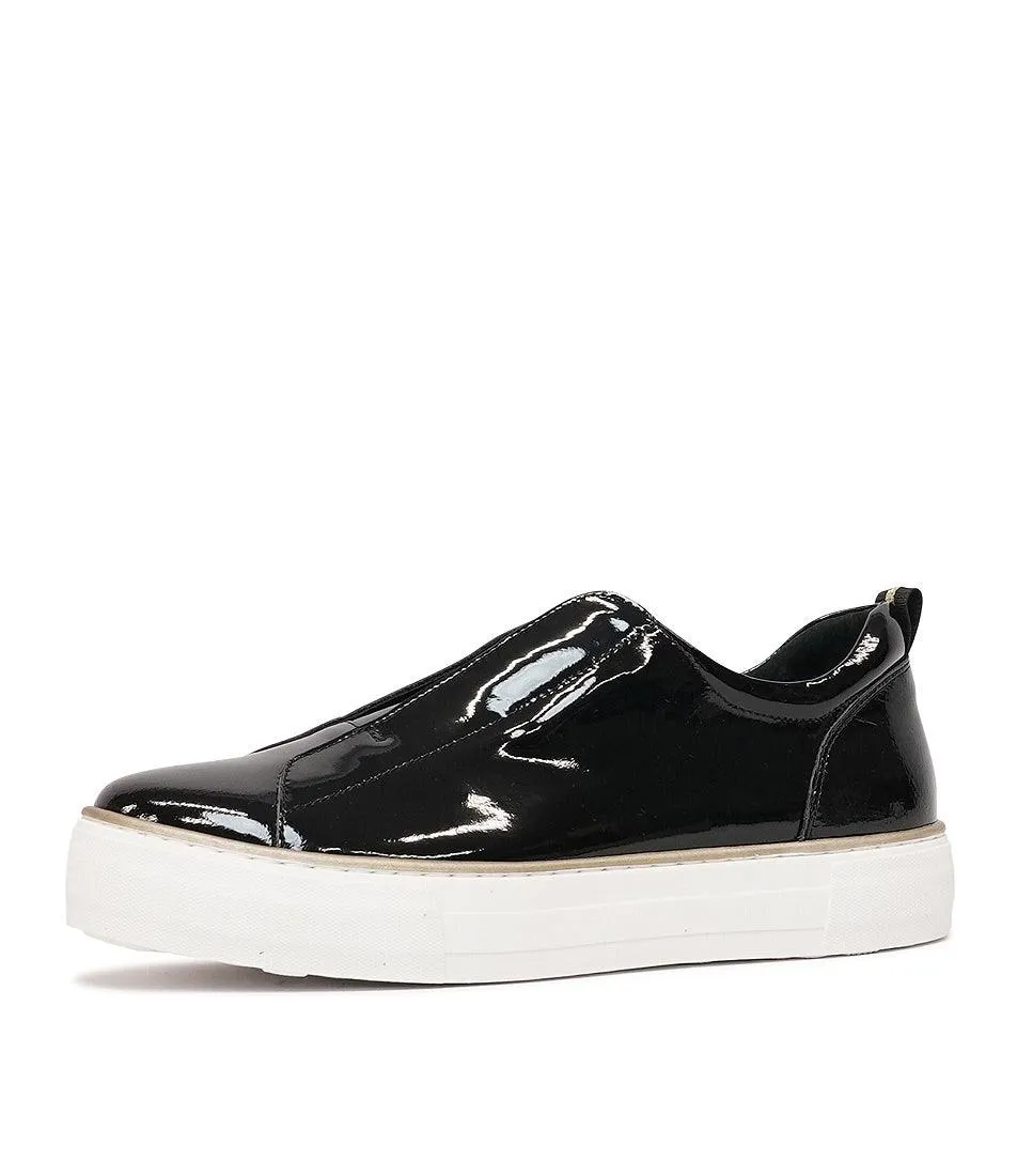 Fredie Black Patent Leather Sneakers