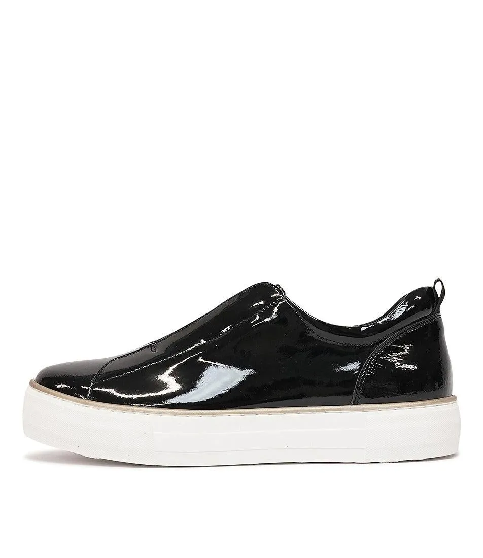 Fredie Black Patent Leather Sneakers