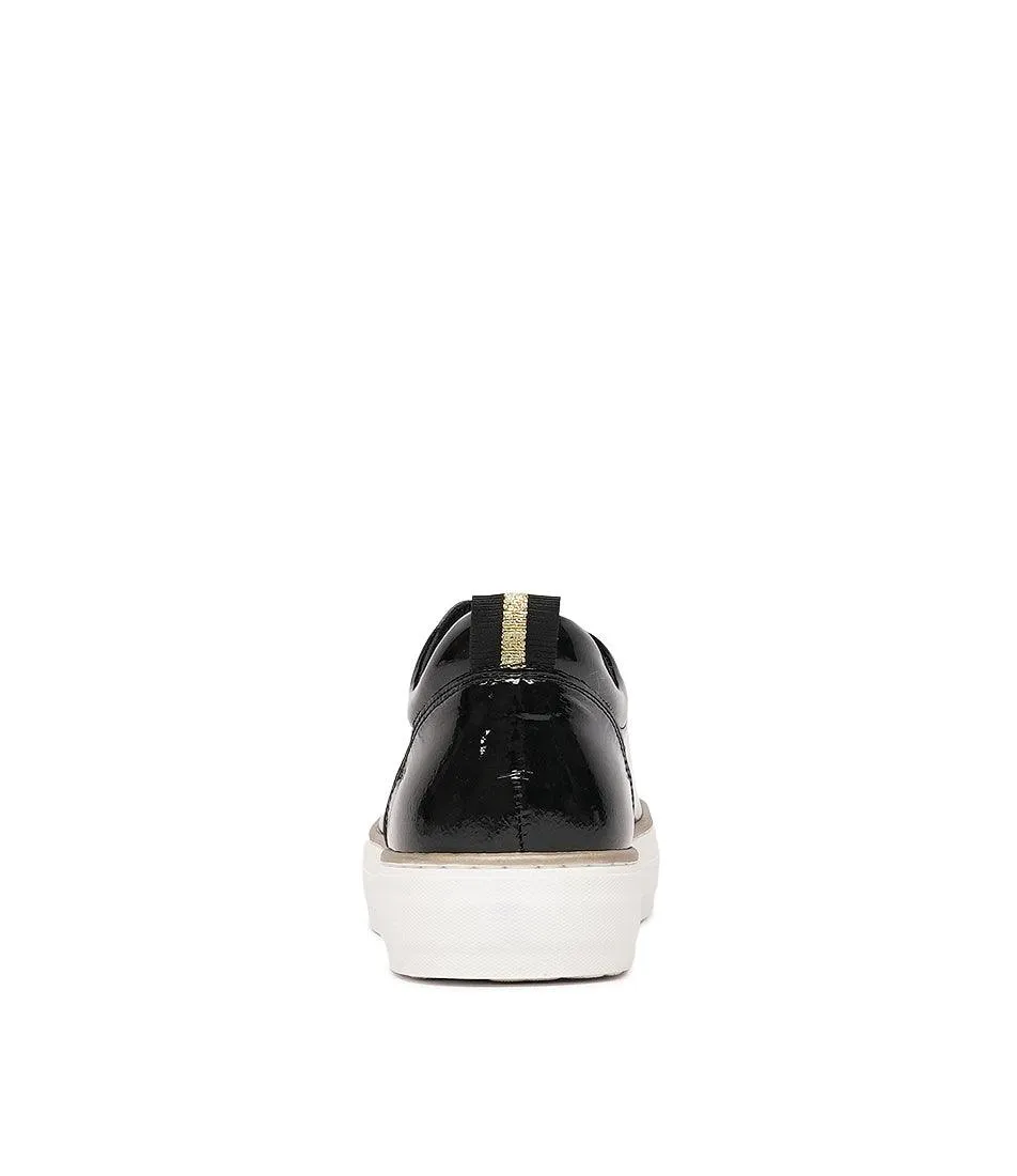 Fredie Black Patent Leather Sneakers