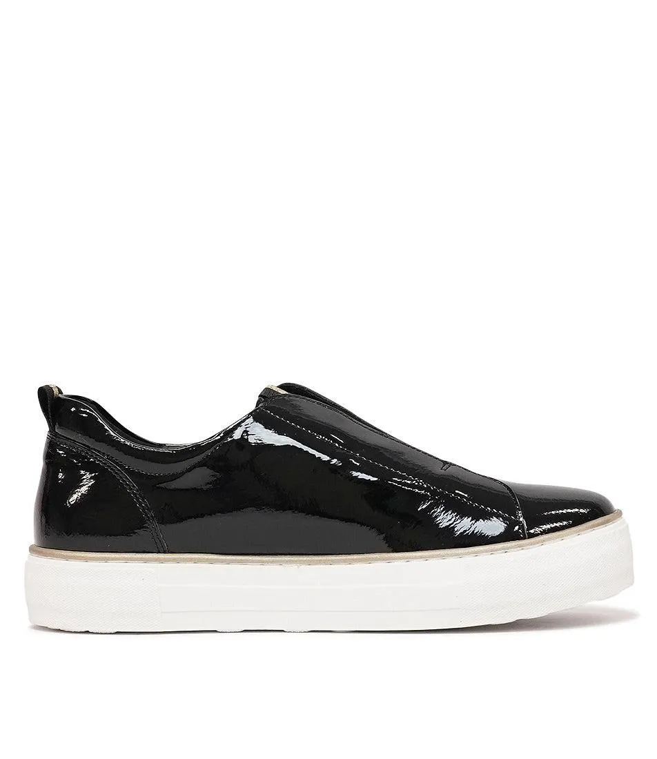 Fredie Black Patent Leather Sneakers