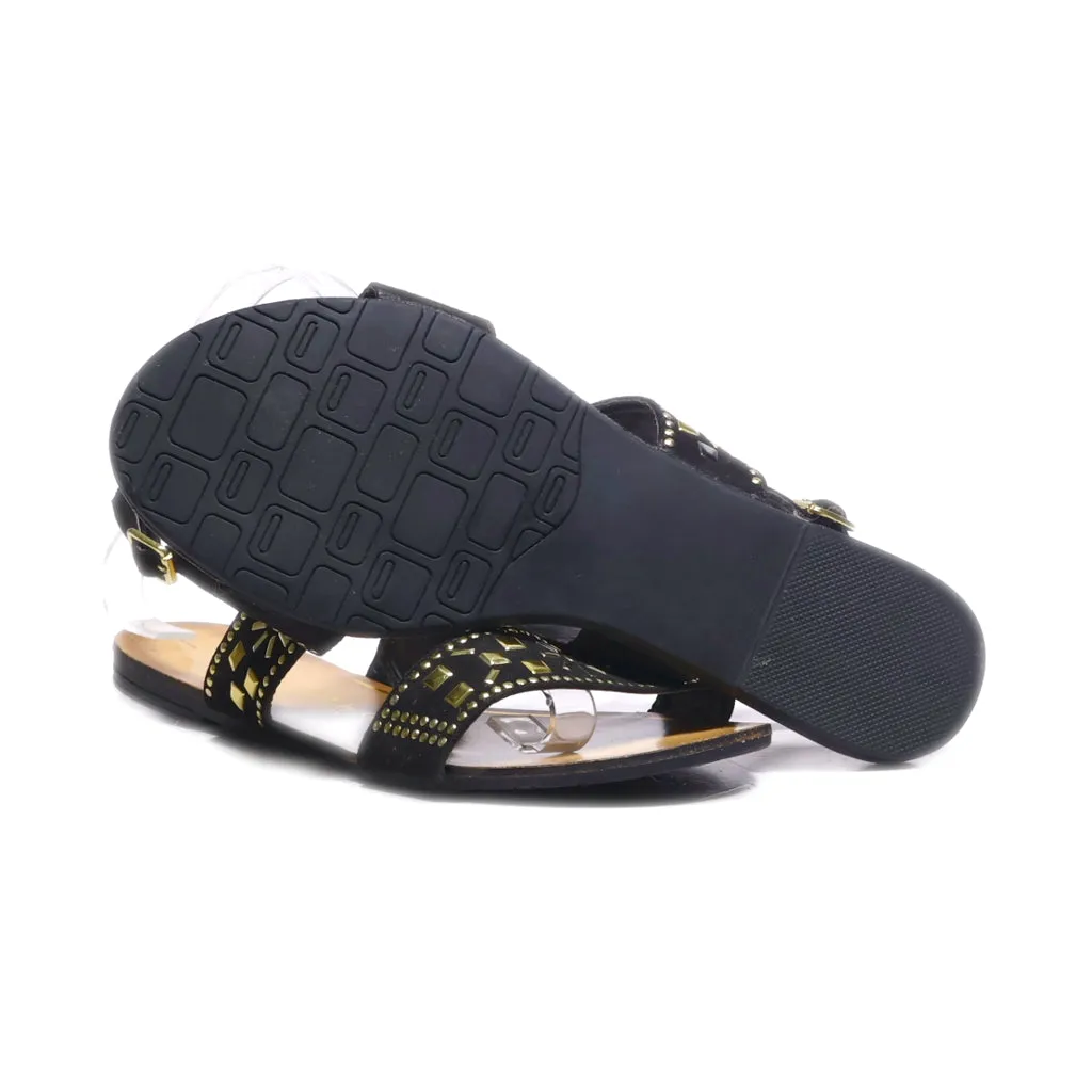 George Flat Sandals Fabric Black Colour For Women