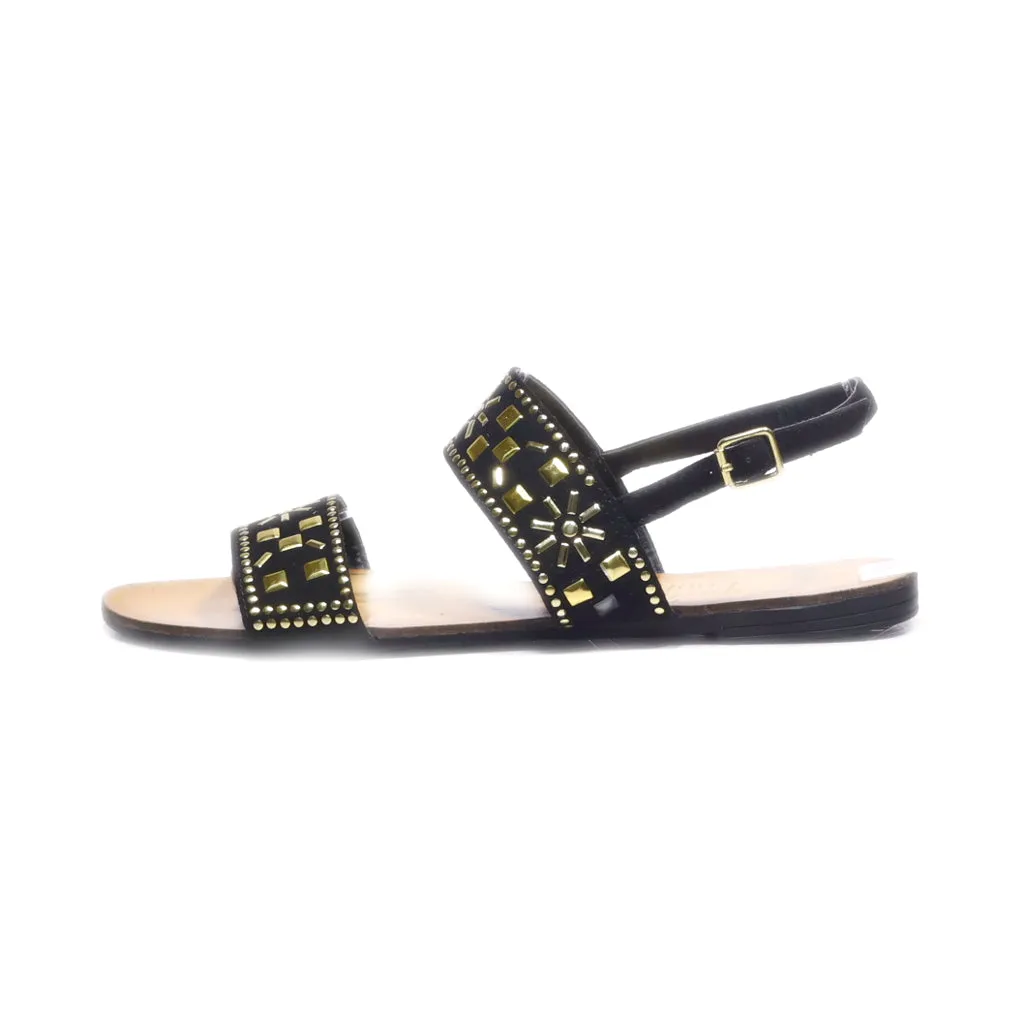 George Flat Sandals Fabric Black Colour For Women