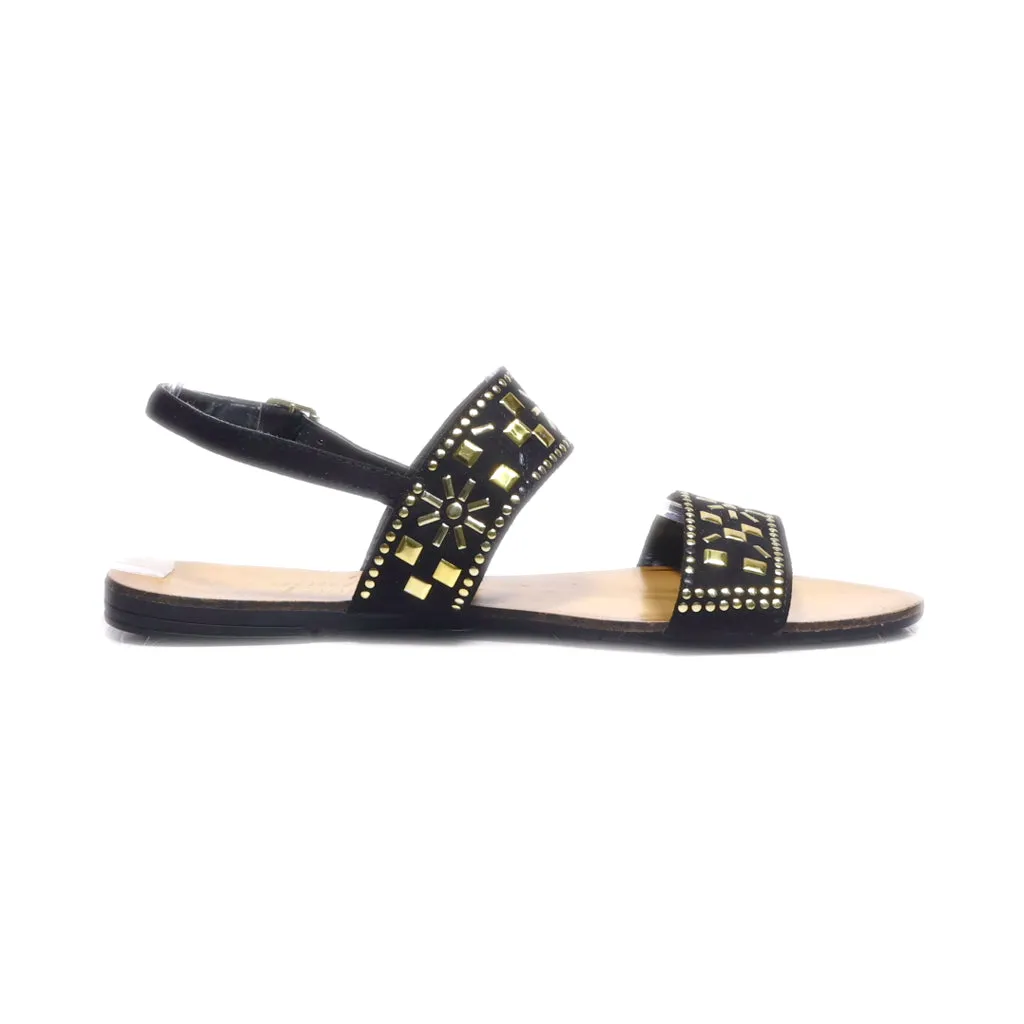 George Flat Sandals Fabric Black Colour For Women