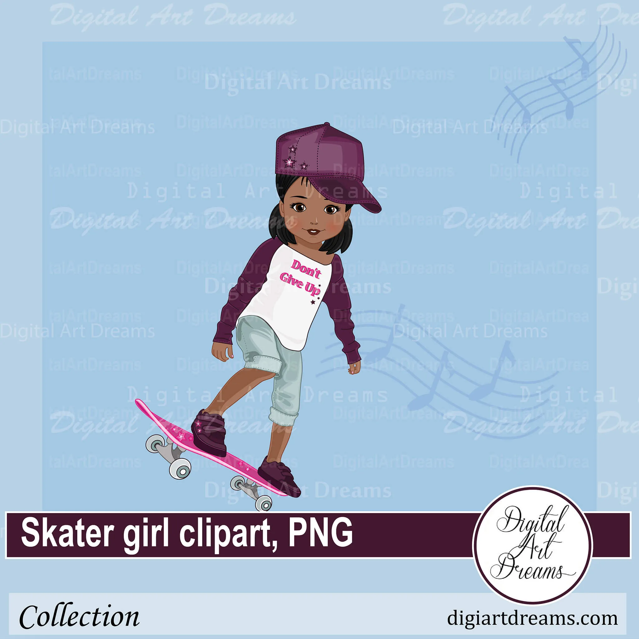 Girl Skater Clip Art