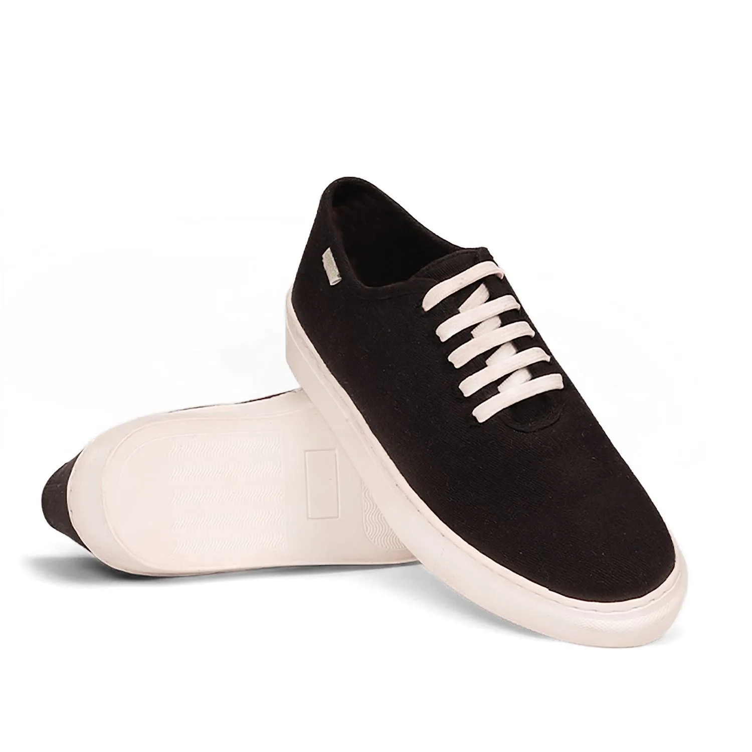 GREENSOLE MINIMAL BLACK MENS SNEAKER LACE UP