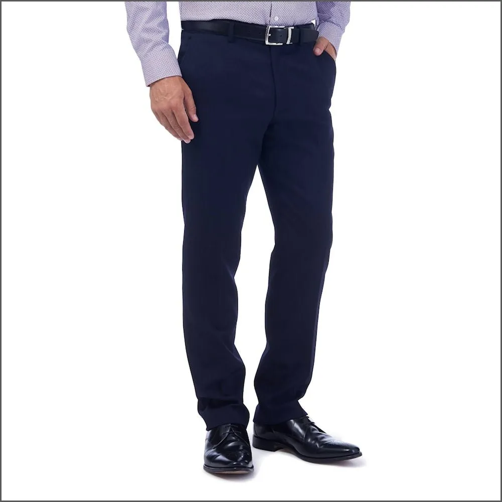 Gurteen Fleet Half Lined Wool Navy Trouser Trouser--