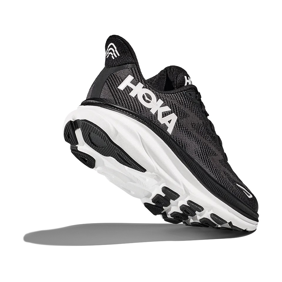 HOKA Women's Clifton 9 Wide Black/White