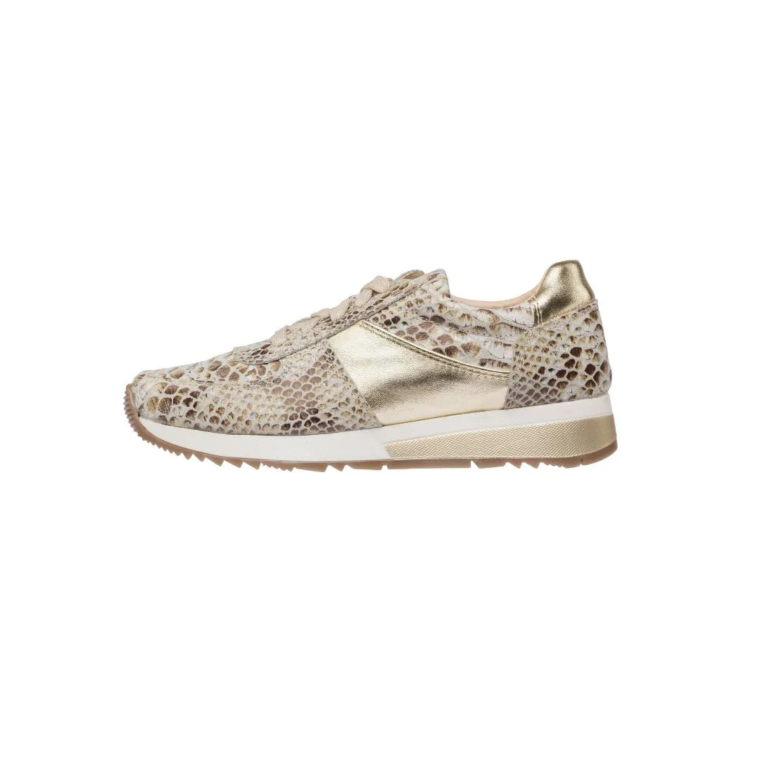 Holly Fashion Sneakers: Camel Snake