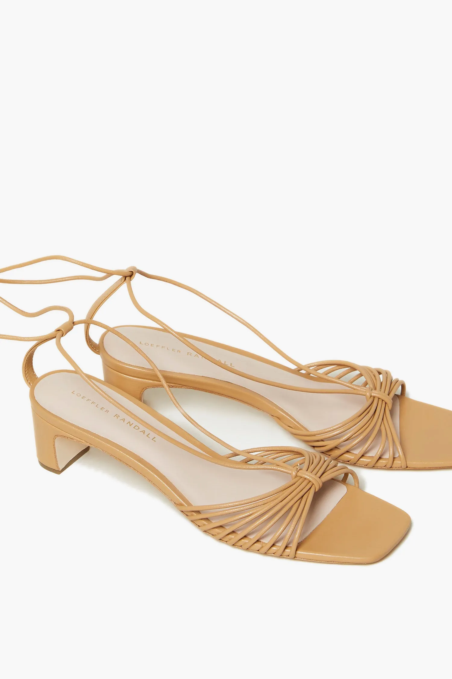 Honey Nappa Riley Mid-Heel Lace Up Sandal