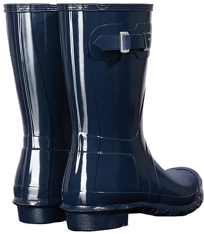 Hunter Wellies Womens Original Short Gloss Navy