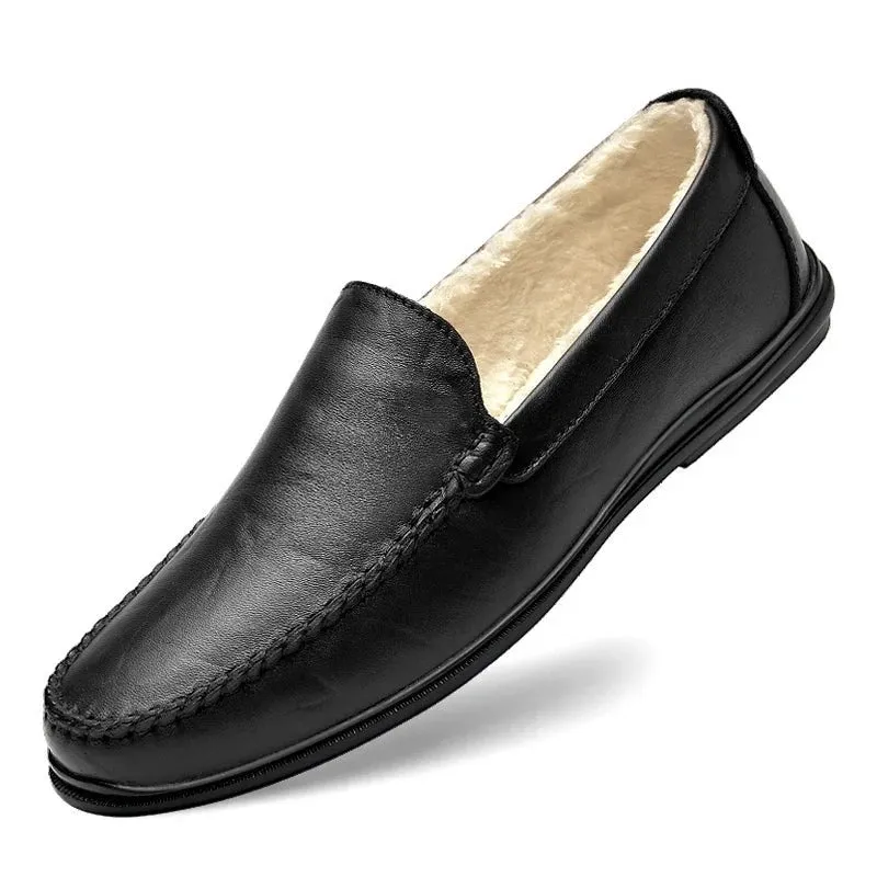 Italian Mens Shoes Casual Luxury Brand Summer Men Loafers Split Leather Moccasins Comfy Breathable Slip On Boat Shoes