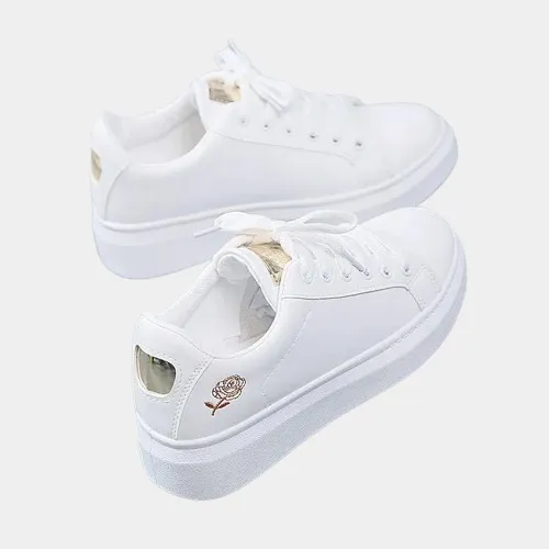 Joskaa 2024 New White Platform Shoes Sneakers