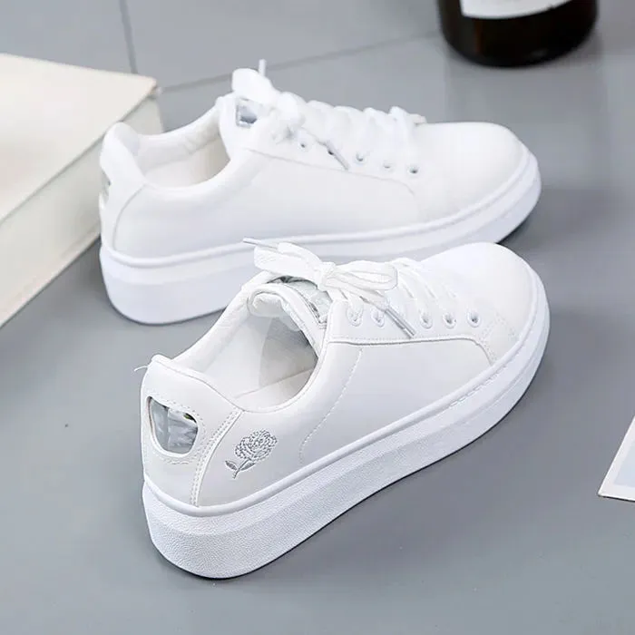 Joskaa 2024 New White Platform Shoes Sneakers