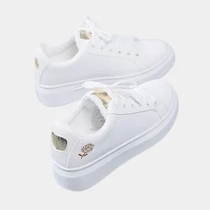 Joskaa 2024 New White Platform Shoes Sneakers