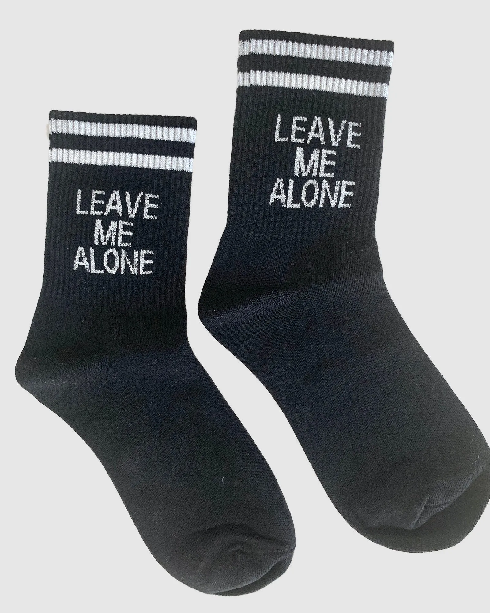 Leave Me Alone Sock - Black