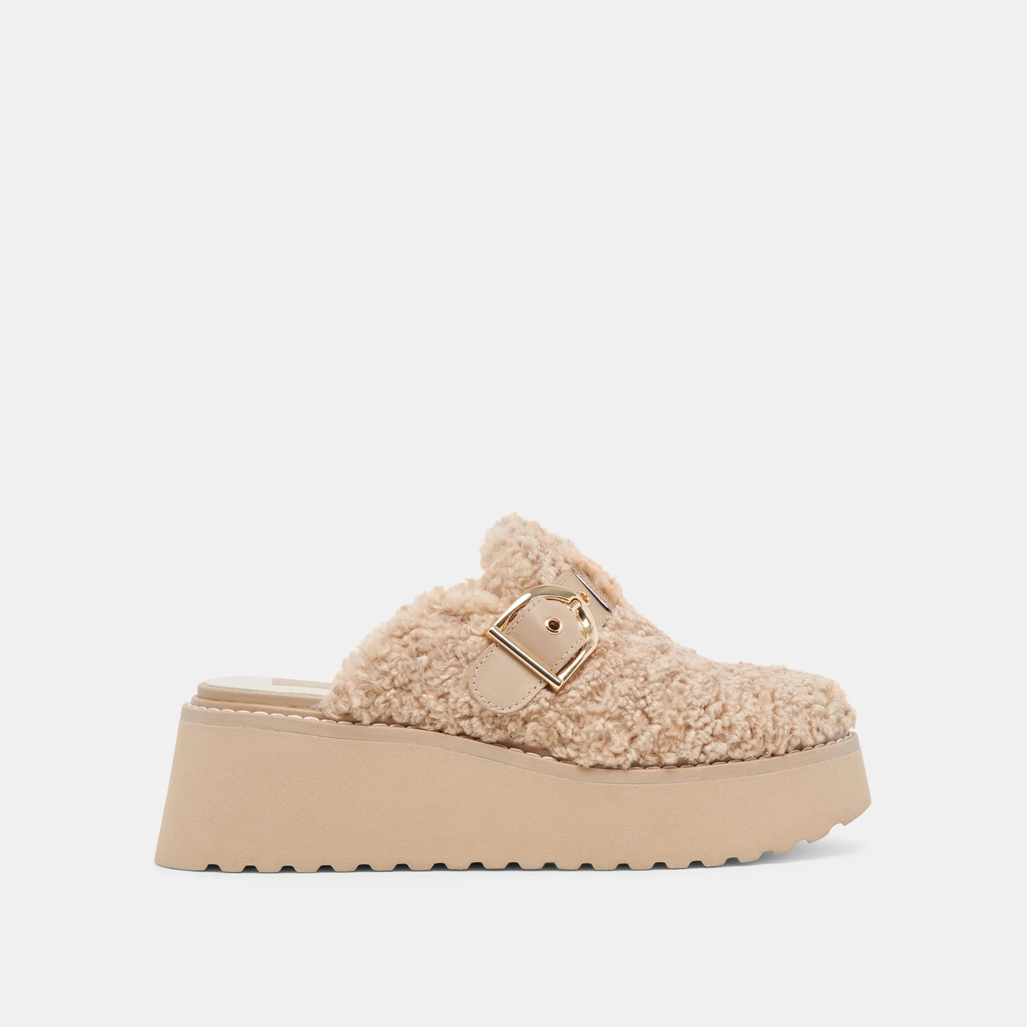 LELANI PLUSH FLATS NATURAL PLUSH