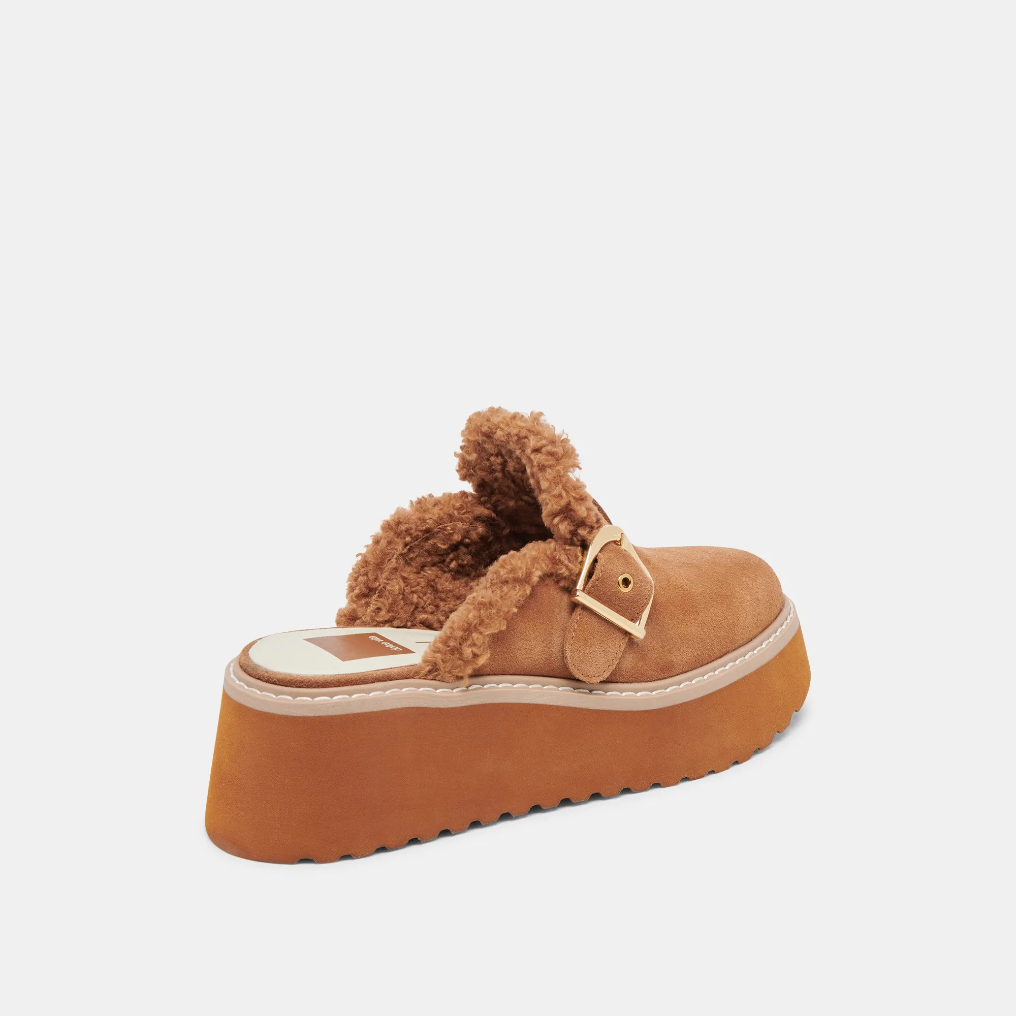 LELANI PLUSH FLATS PECAN SUEDE