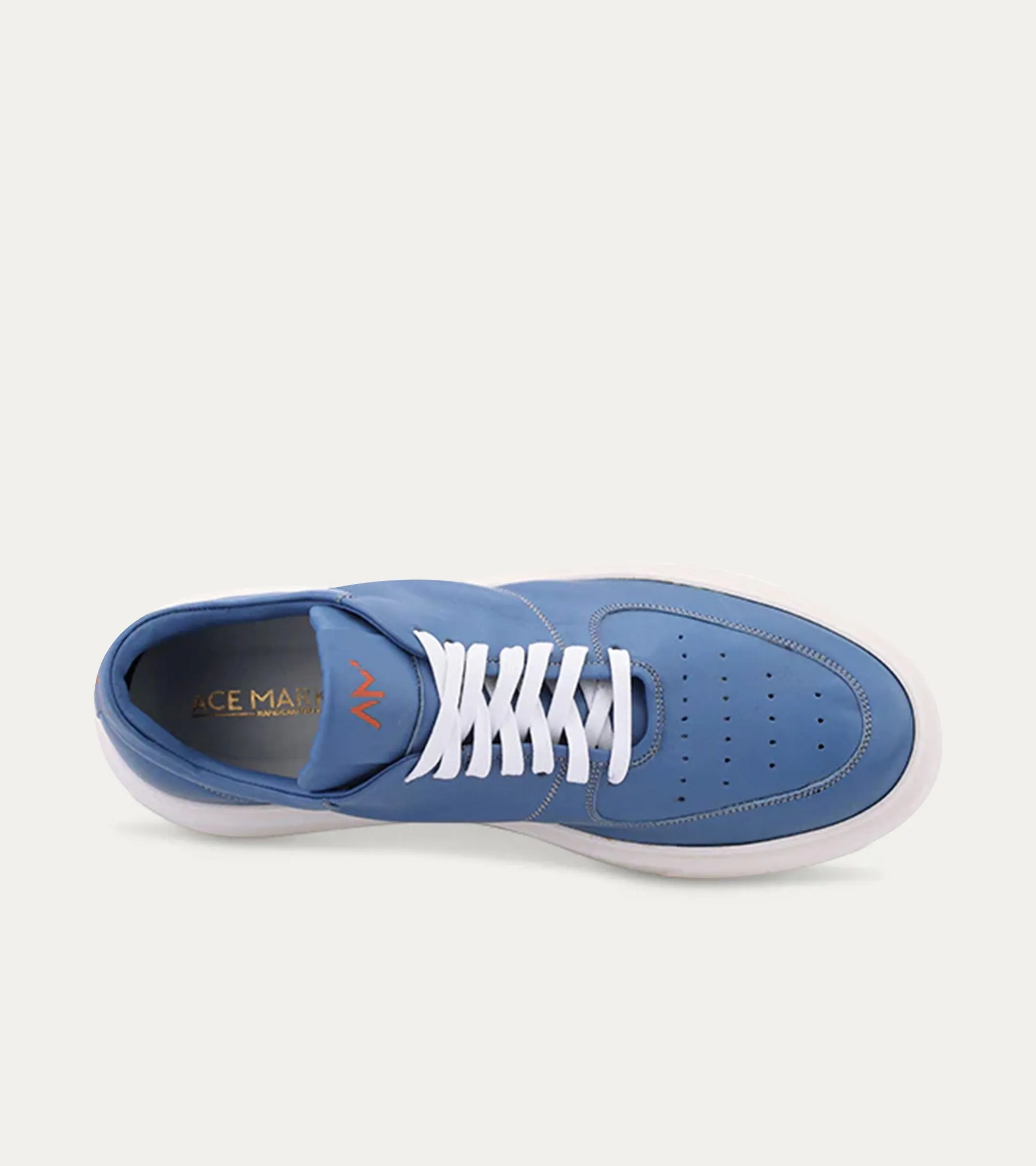 Lightweight Travel Sneaker in Blue Leather