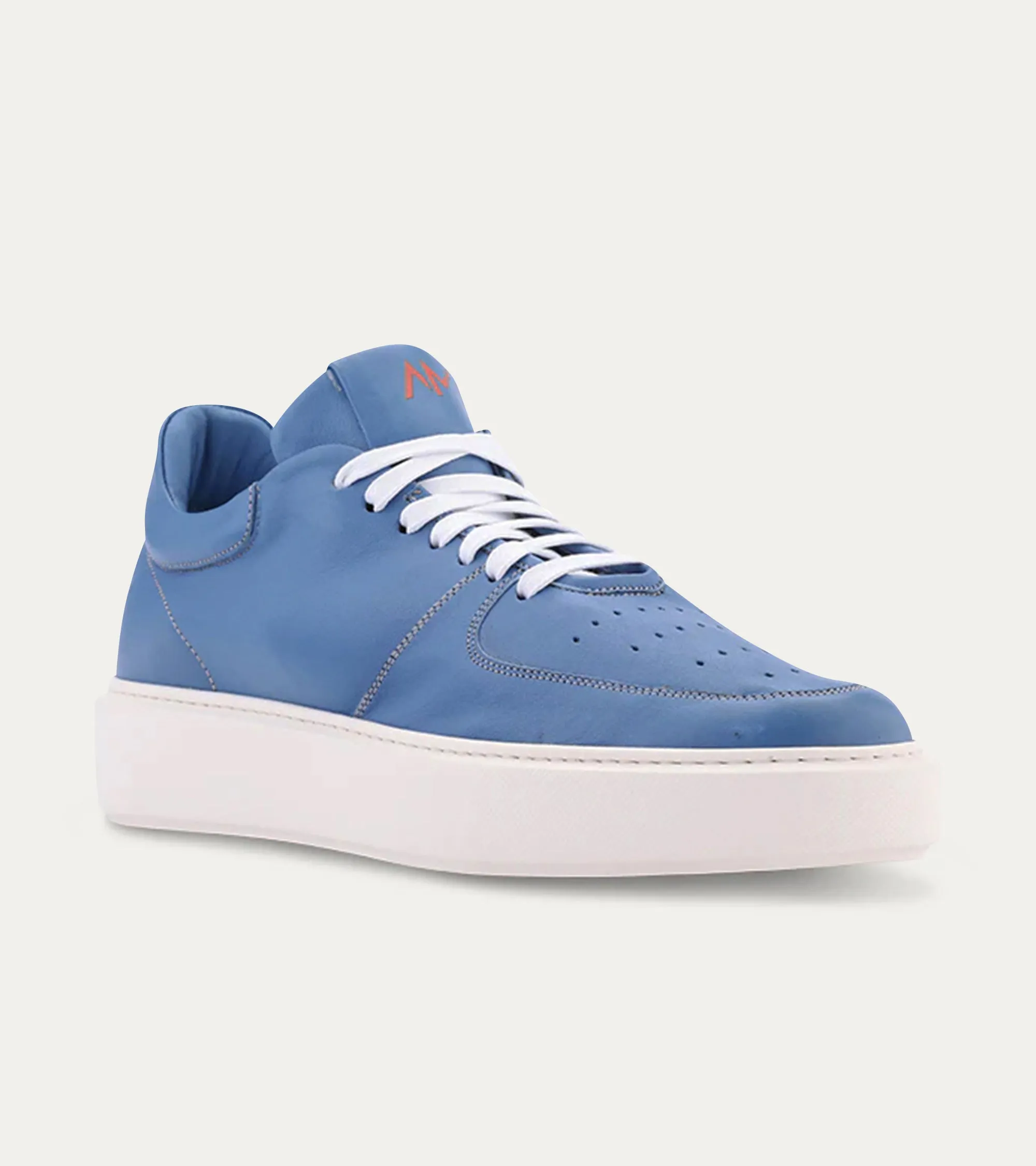 Lightweight Travel Sneaker in Blue Leather