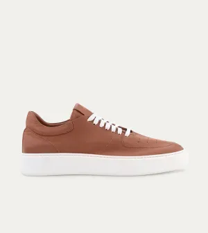 Lightweight Travel Sneaker in Brown Leather