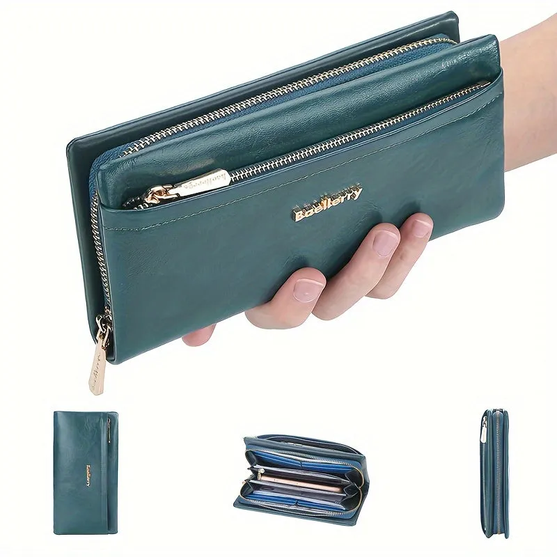 Lightweight Women's Minimalist Wallet - Perfect For Coins, Cell Phone, Credit Cards, And Keys