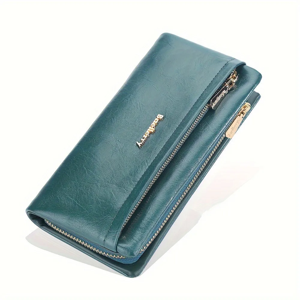 Lightweight Women's Minimalist Wallet - Perfect For Coins, Cell Phone, Credit Cards, And Keys