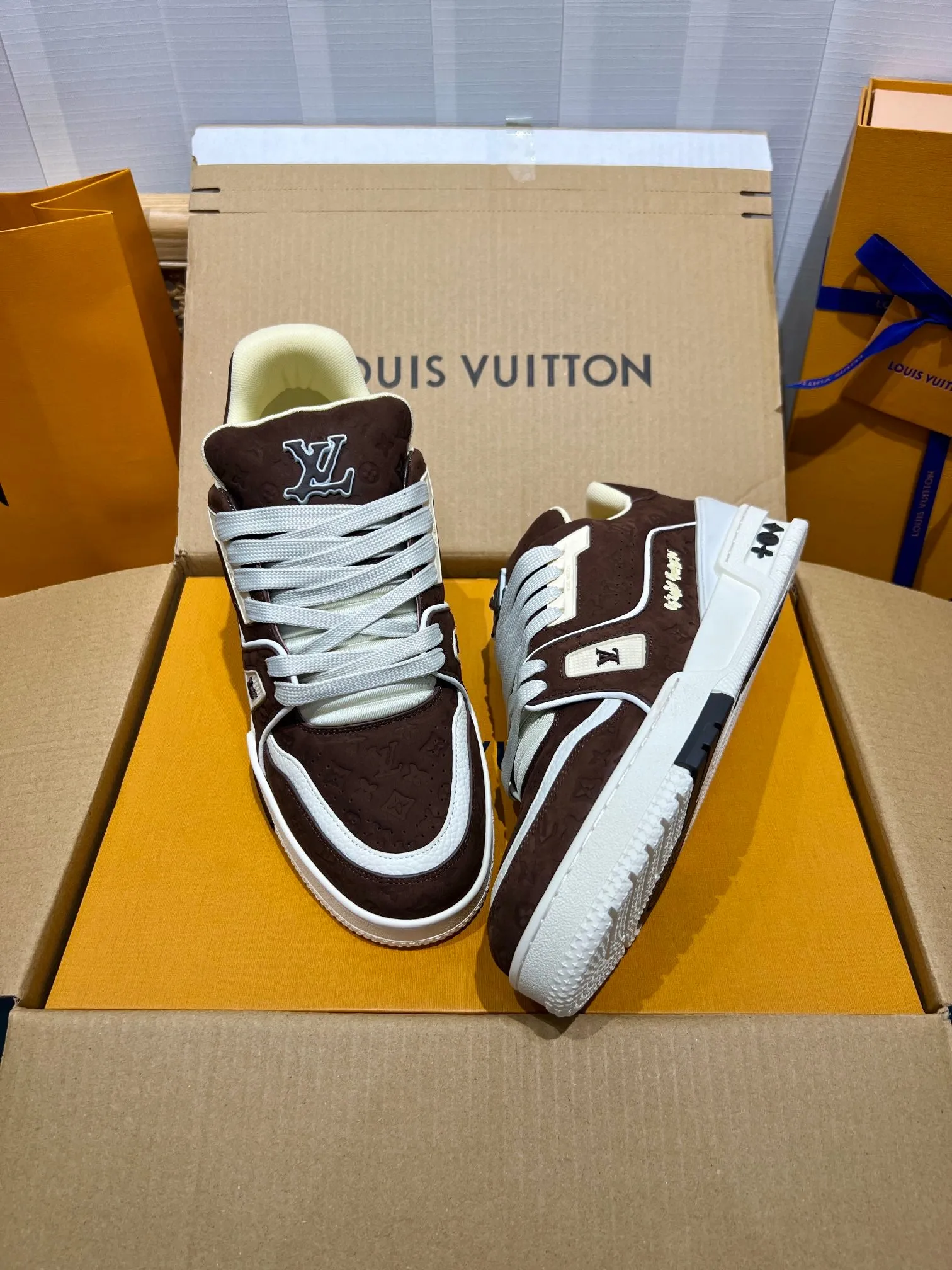 LUV Brown Trainer Sneakers-079