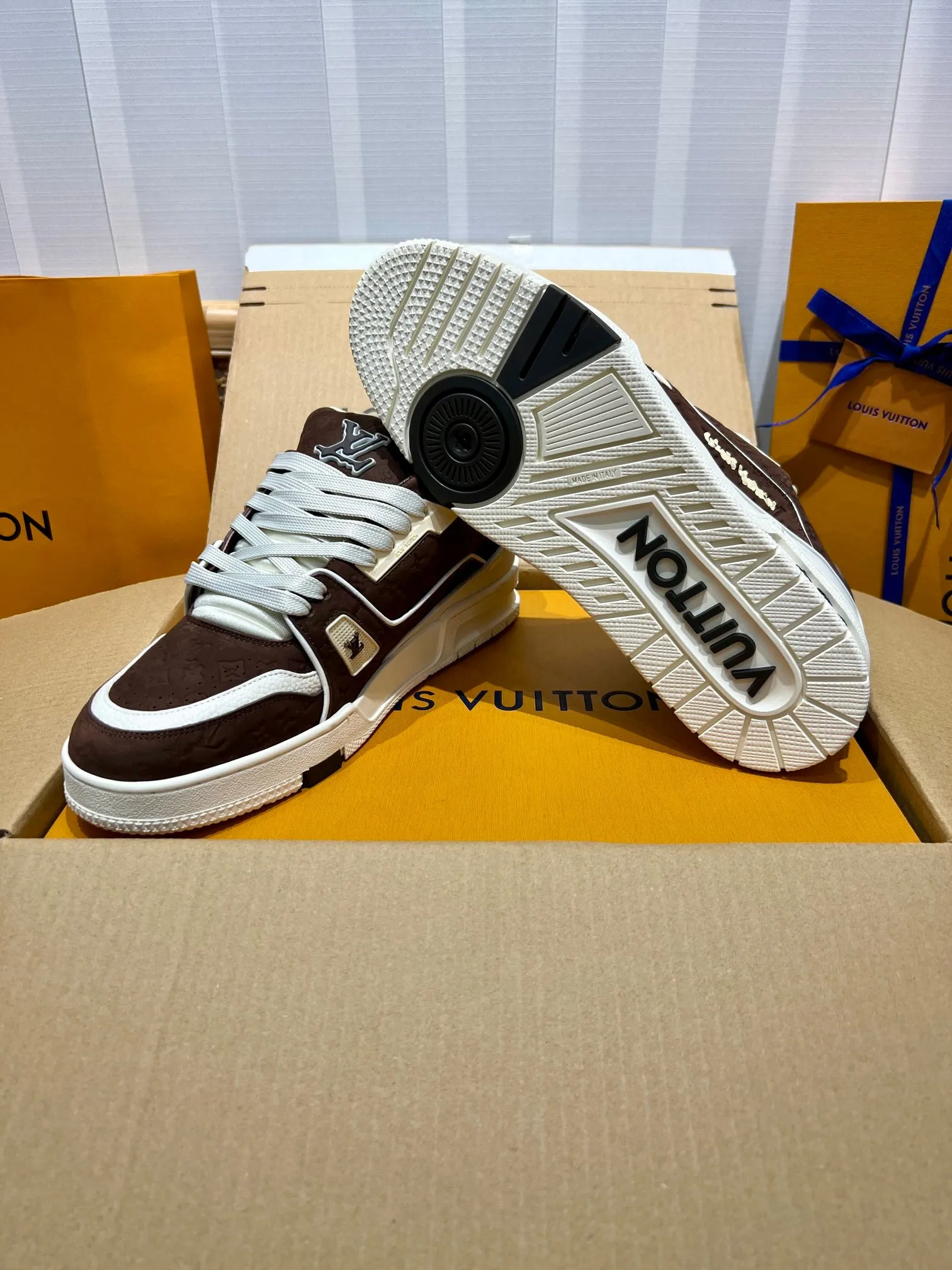 LUV Brown Trainer Sneakers-079