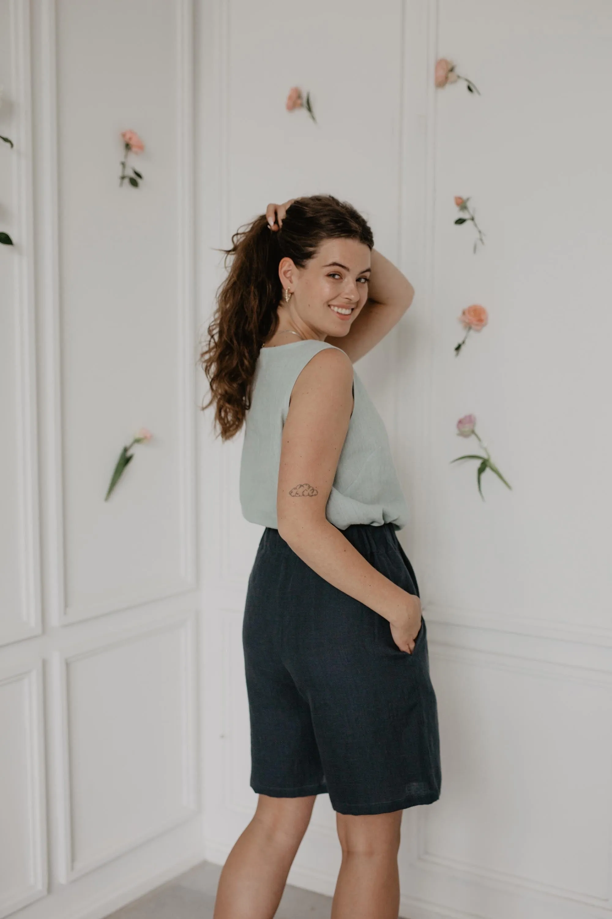 Matilda Long Linen Shorts | Multiple Colours