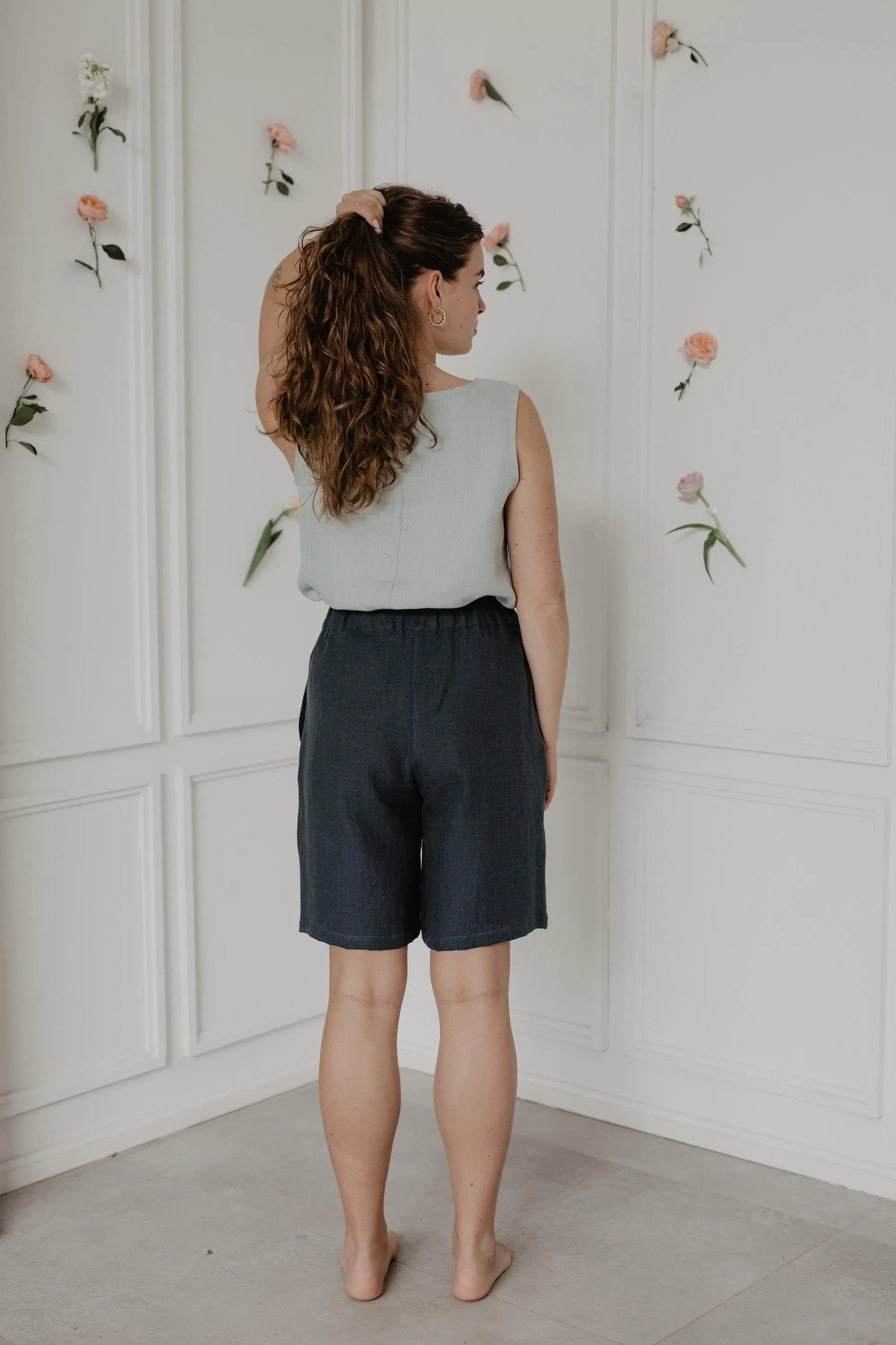 Matilda Long Linen Shorts | Multiple Colours