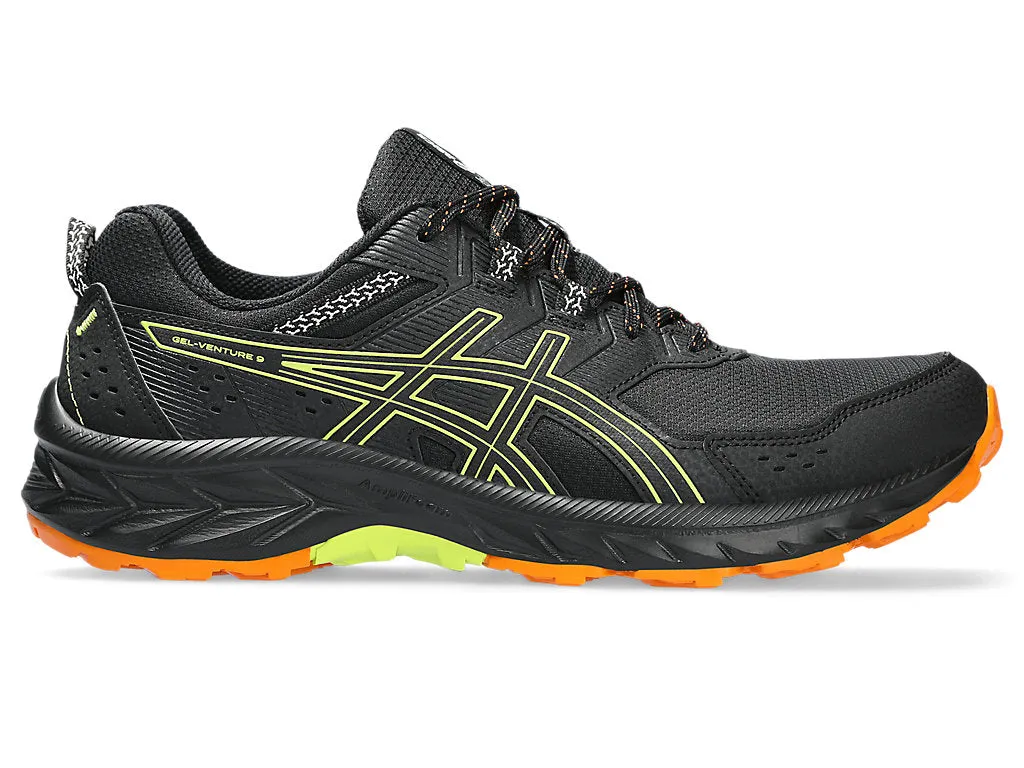 Men's Asics Gel-Venture 9, Black/Neon Lime, 9 4E Extra Wide