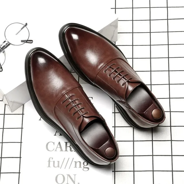 Mens Oxford Leather Brogues Shoes