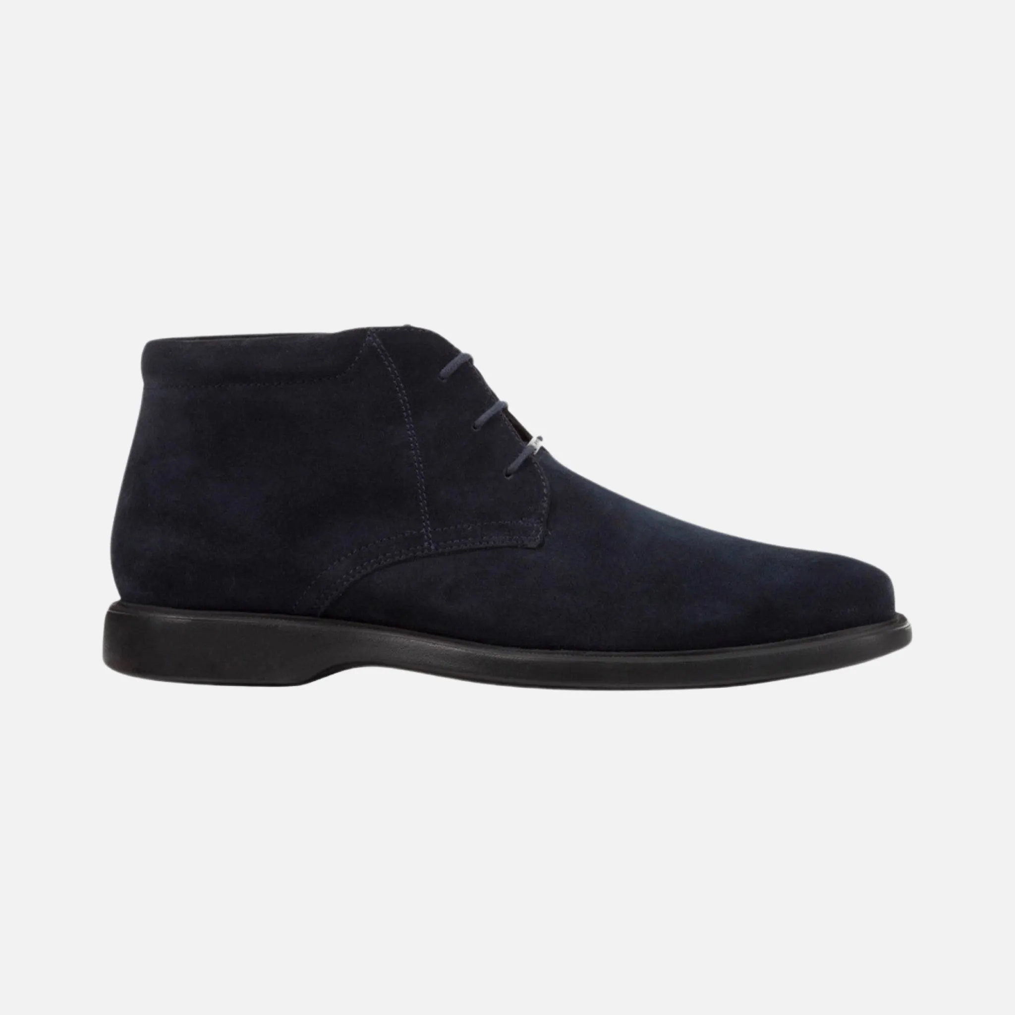 Navy Blue Geox Brayden 2Fit ABX Men's Suede Waterproof Chukka Boots