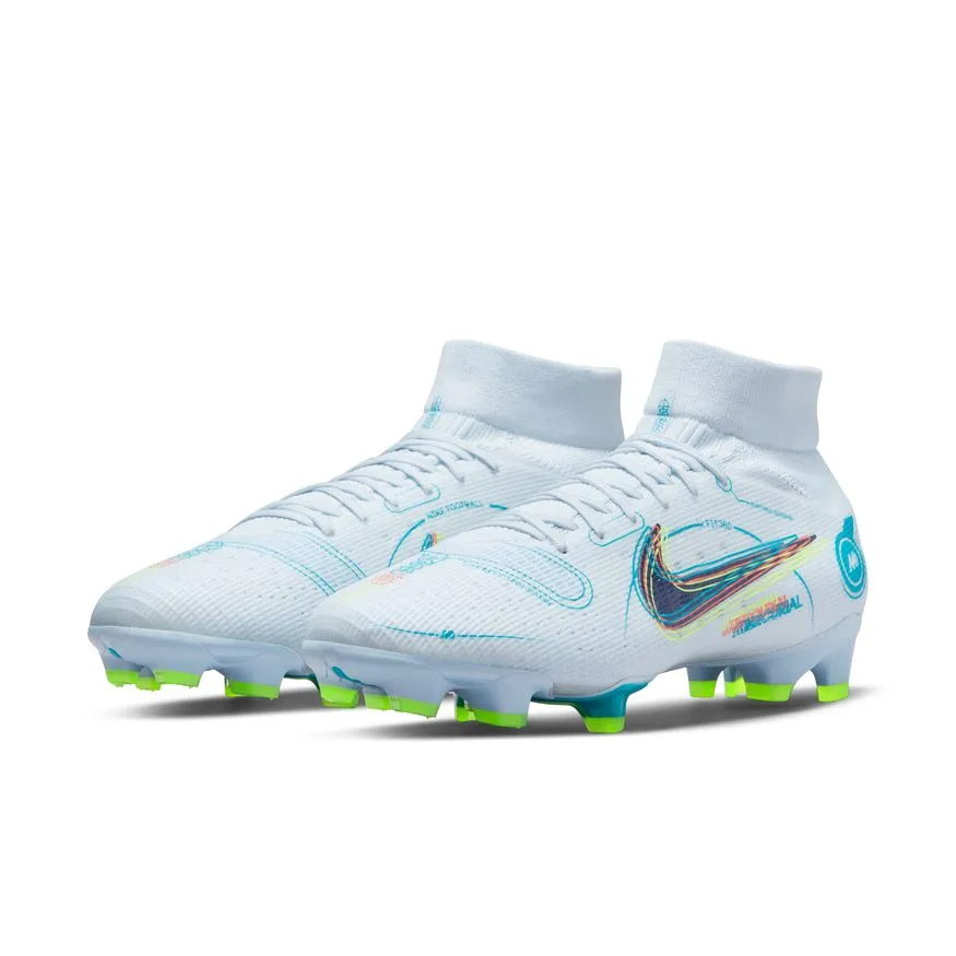 Nike Mercurial Superfly 8 Pro FG-FOOTBALL GREY/DK MARINA BLUE