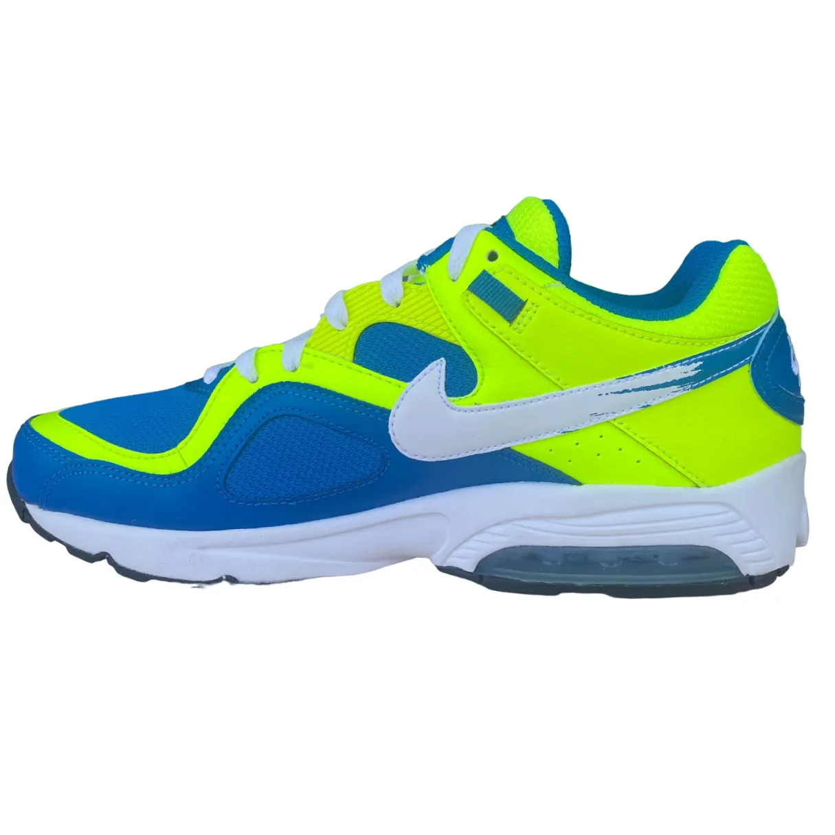 Nike sneakers da uomo Air Max Go Strong Essential 631718 700 giallo fluo-bianco-azzurro