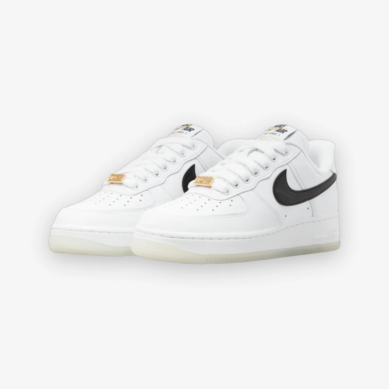 Nike Womens Air Force 1 '07 Premium White Black Metallic Gold 'Bronx' DX2307-100