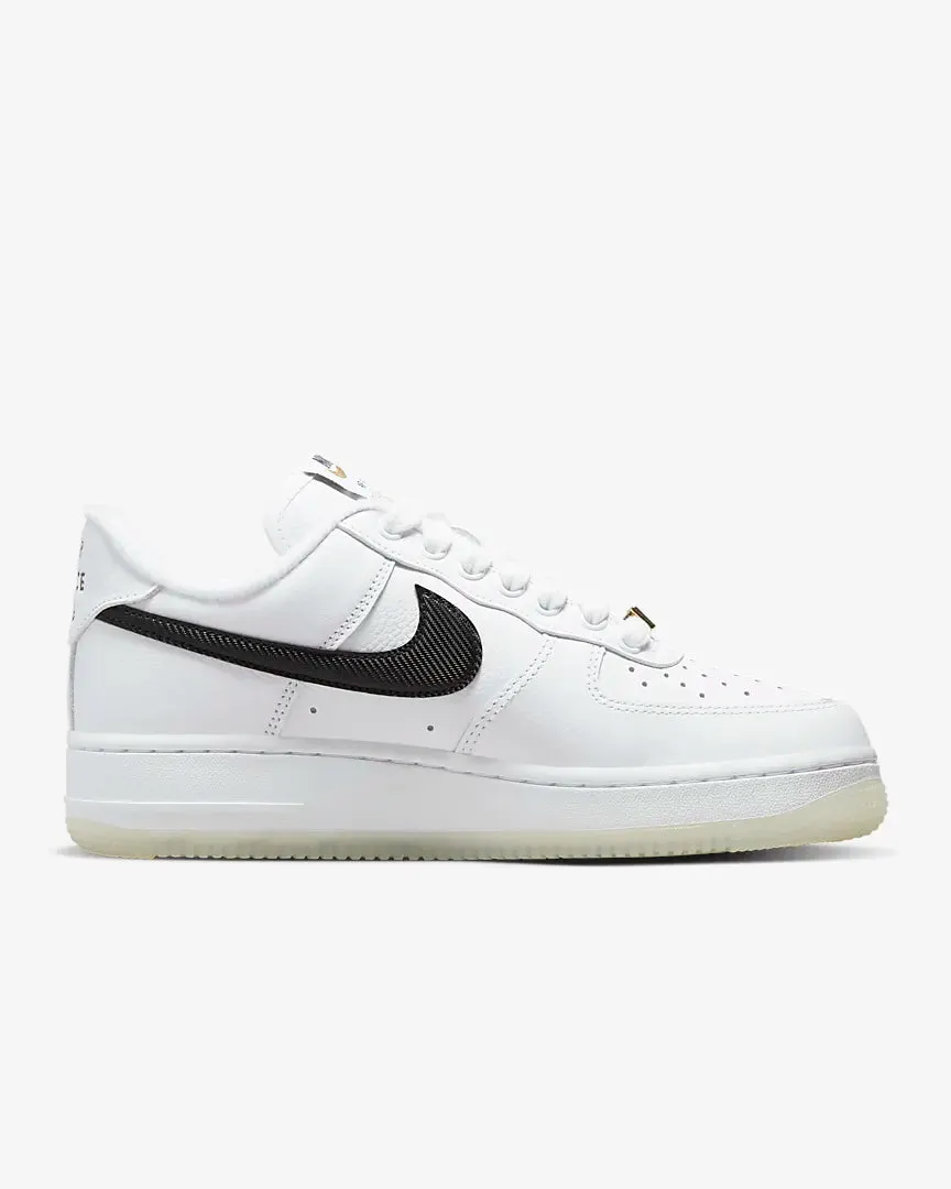 Nike Womens Air Force 1 '07 Premium White Black Metallic Gold 'Bronx' DX2307-100