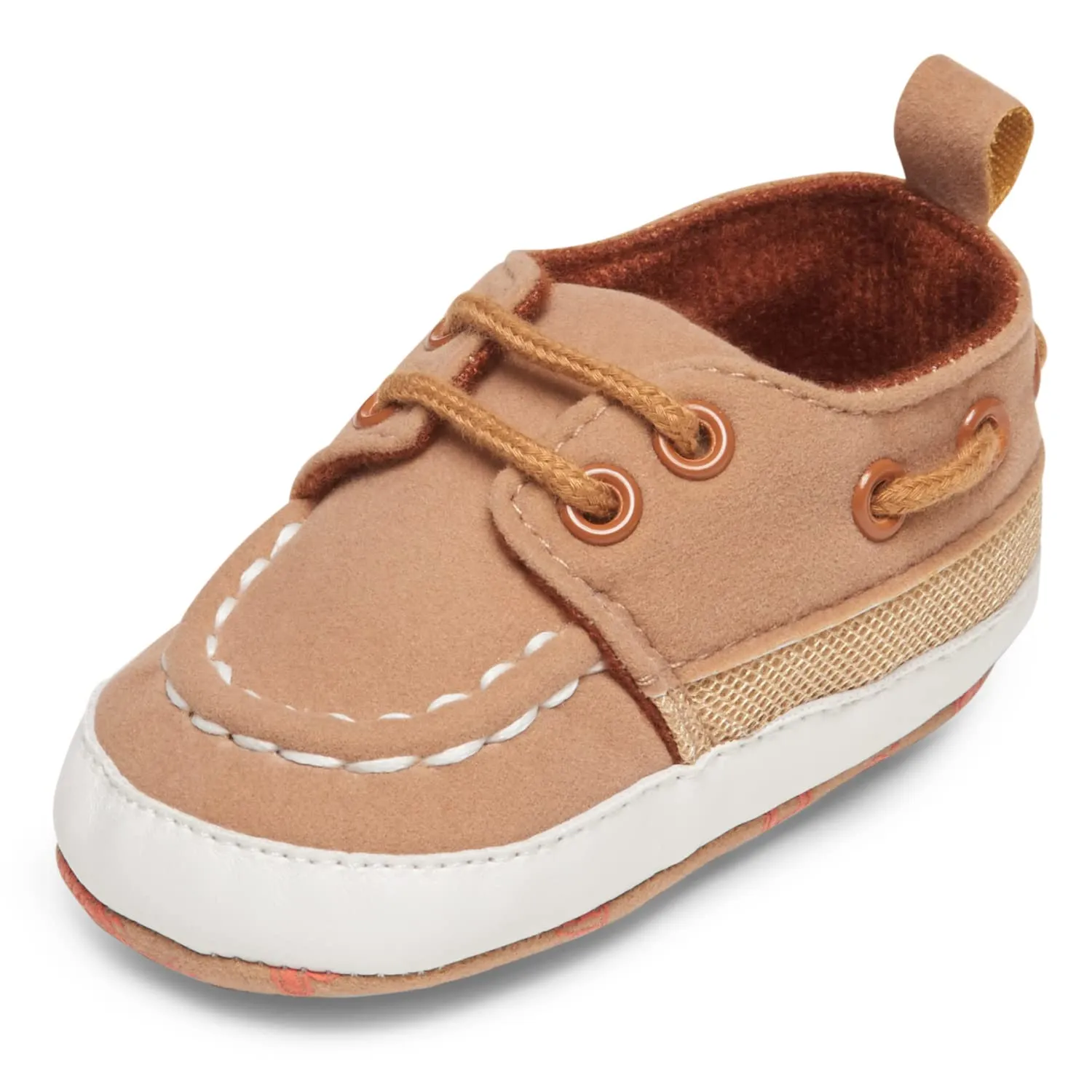 Nuby Baby Boys Girls Infant Boat Shoes, Childrens Casual Style Loafers, Non Slip Soft Sole Shoe with Pull On Tab