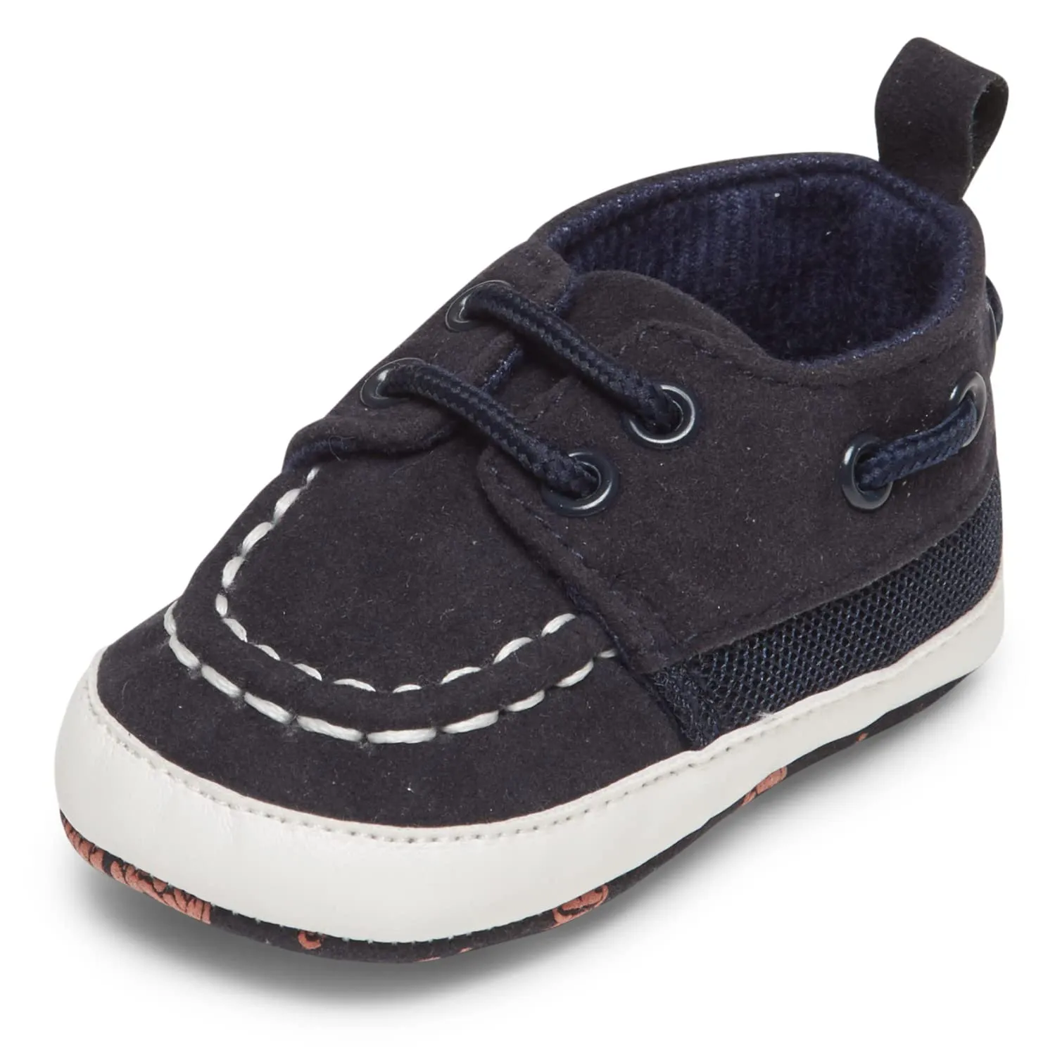 Nuby Baby Boys Girls Infant Boat Shoes, Childrens Casual Style Loafers, Non Slip Soft Sole Shoe with Pull On Tab