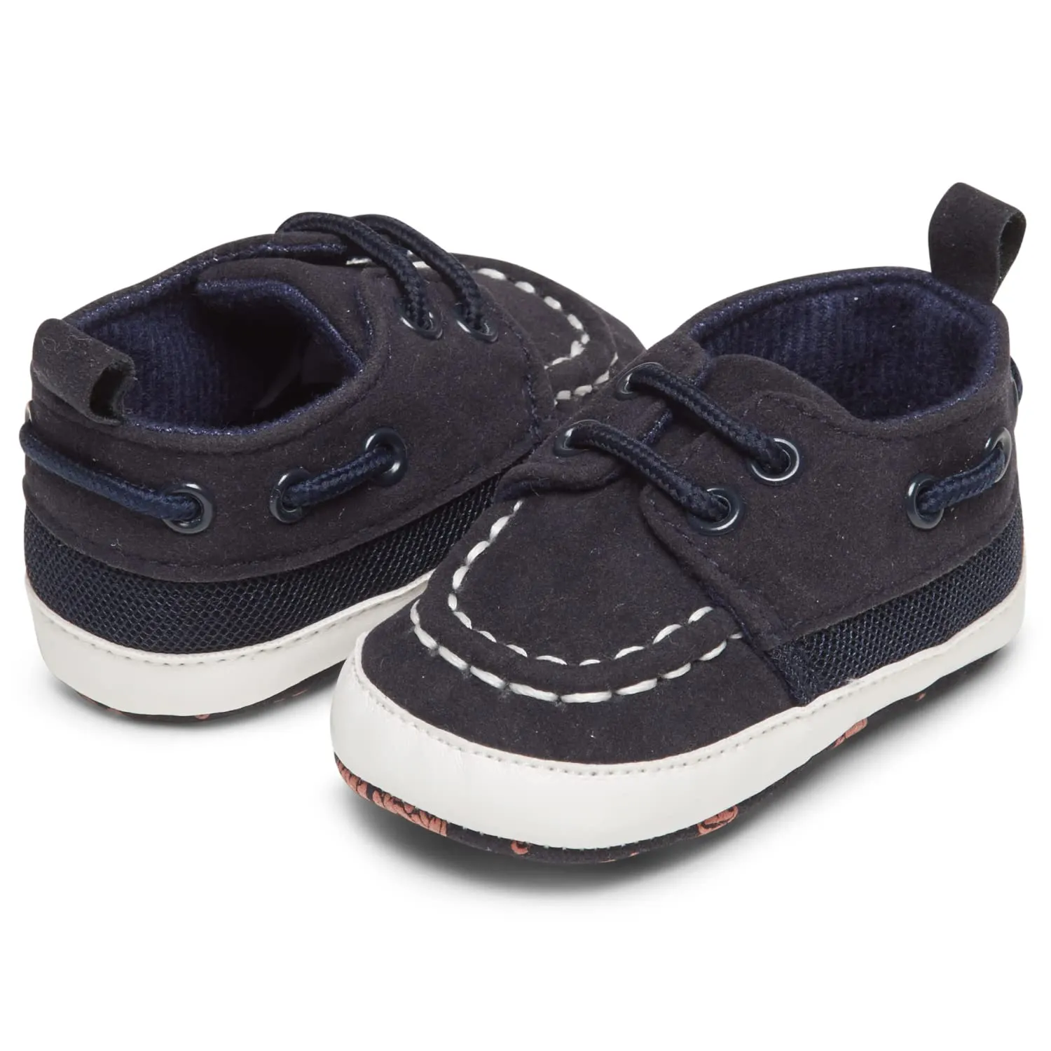 Nuby Baby Boys Girls Infant Boat Shoes, Childrens Casual Style Loafers, Non Slip Soft Sole Shoe with Pull On Tab