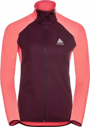 Odlo Women&#x27;s Zeroweight Warm Hybrid Running Jacket Siesta/Winetasting | Buy Odlo Women&#x27;s Zeroweight Warm Hybrid Running Jacket Siesta/Winetasting here | Outnorth