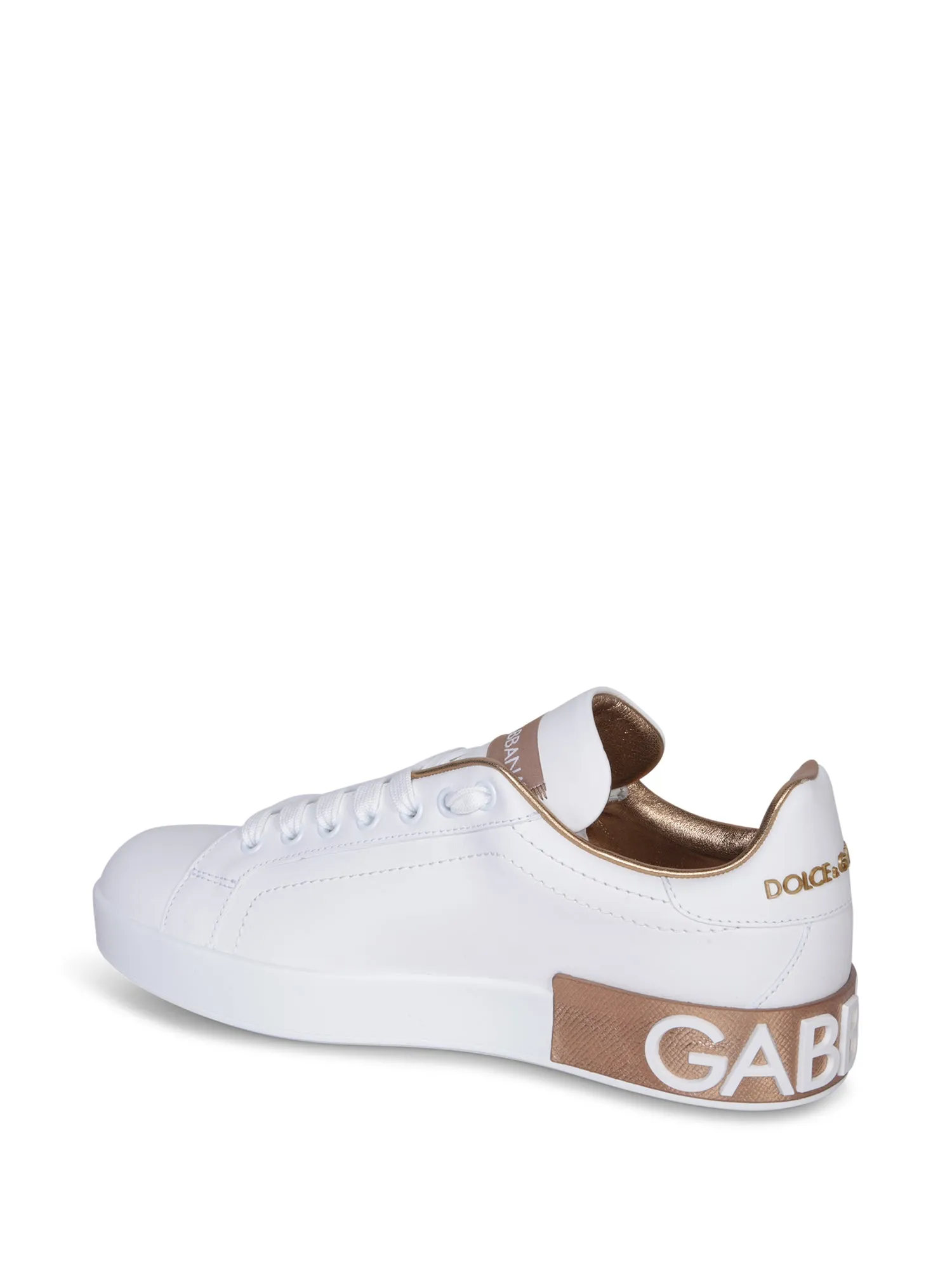 Portofino white/gold sneakers