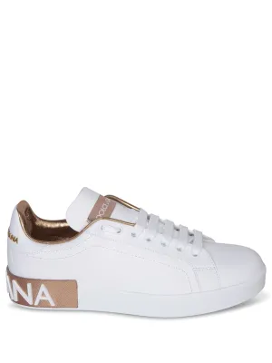 Portofino white/gold sneakers