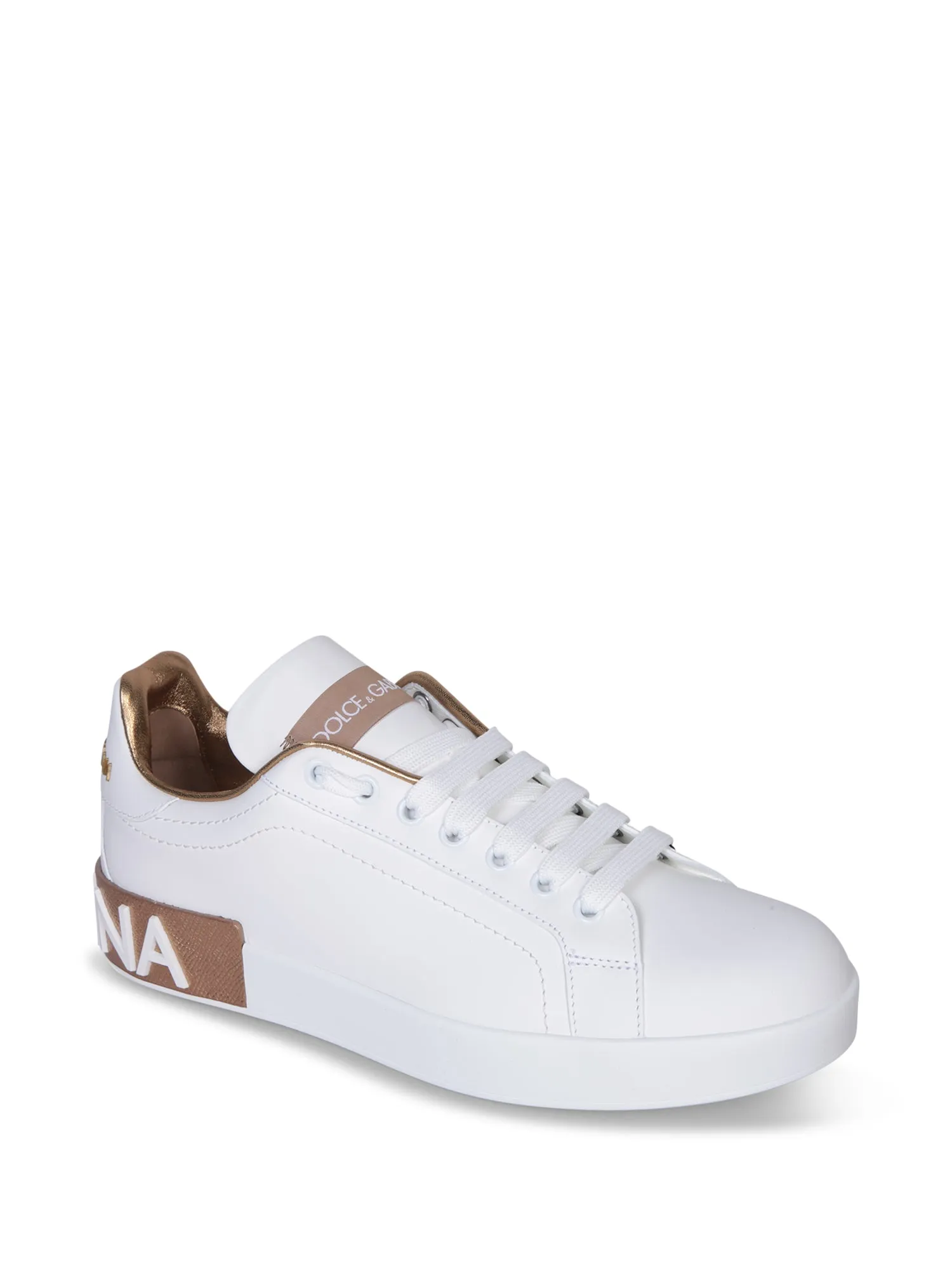 Portofino white/gold sneakers