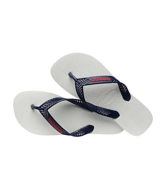 Power Light Solid Flip Flops White