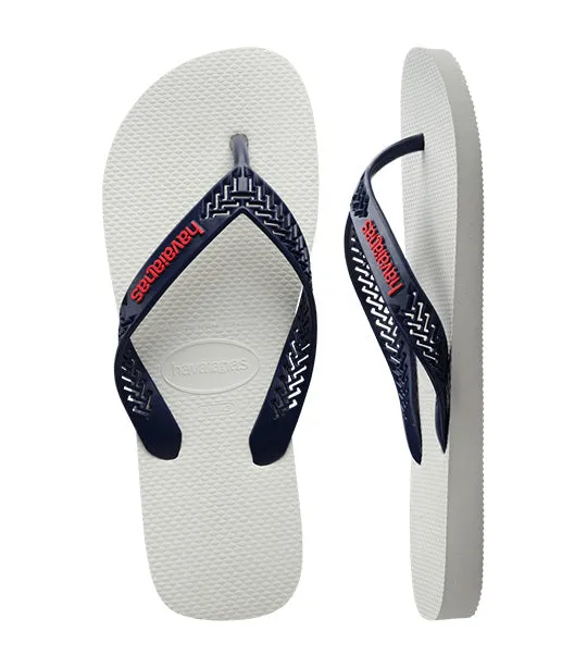 Power Light Solid Flip Flops White