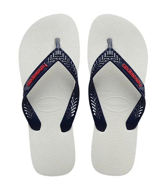 Power Light Solid Flip Flops White