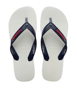 Power Light Solid Flip Flops White