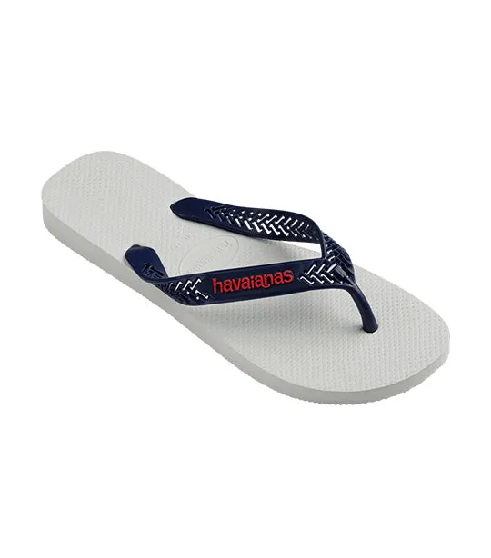 Power Light Solid Flip Flops White